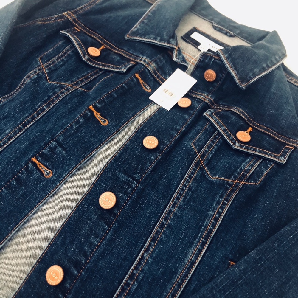 LOFT denim look jacket XS brand new!